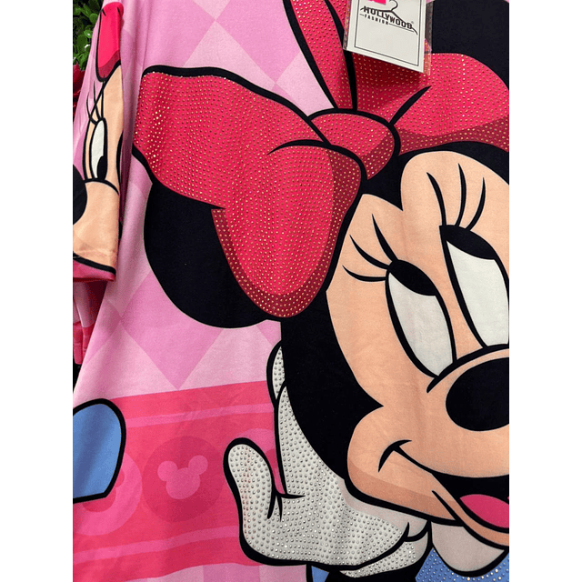 BLUZON MINNIE CON CRISTALES OVERSIZE
