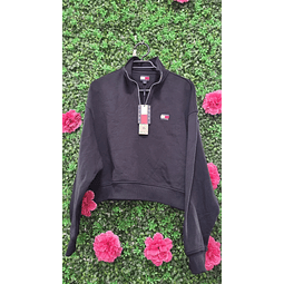 POLERON TOMMY HILFIGER NEGRO MEDIO CIERRE TALLA M
