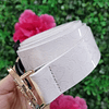 CINTURON BLANCO GUESS CON HEBILA DORADA BLANCA TALLA L