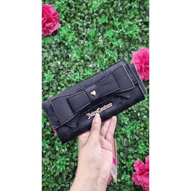 BILLETERA LAZO JUICY COUTURE NEGRA