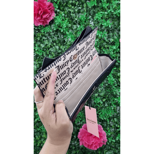 BILLETERA LAZO JUICY COUTURE NEGRA