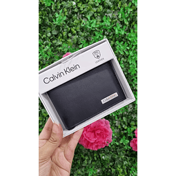 BILLETERA CALVIN KLEIN CK - CON LOGO PLATEADO