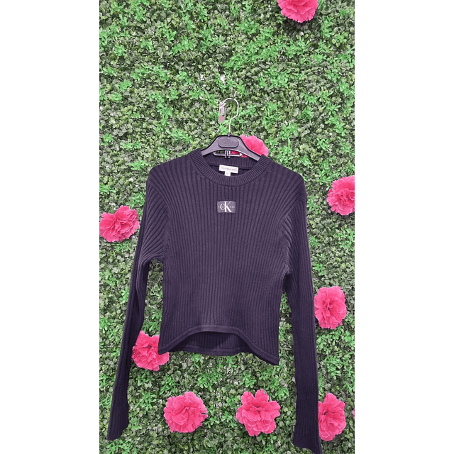 SWETER CK NEGRO TALLA L