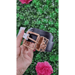 CINTURON REVERSIBLE MK NEGRO LISO TALLA L