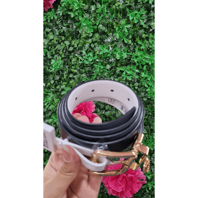CINTURON REVERSIBLE MK NEGRO LISO TALLA L