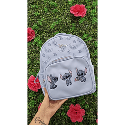 MOCHILA STITCH CELESTE (3 DIBUJOS STITCH)