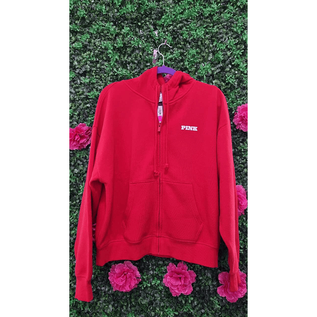 POLERON PINK ROJO TALLA S