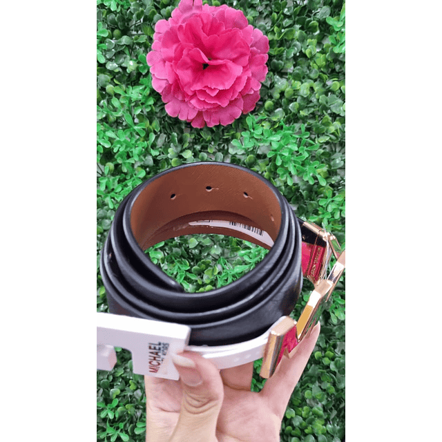 CINTURON MK REVERSIBLE HEBILLA GRANDE NEGRO CAFE