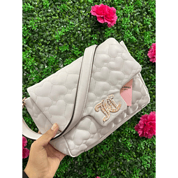 CARTERA BLANCA JUICY CON LOGO CON BRILLO