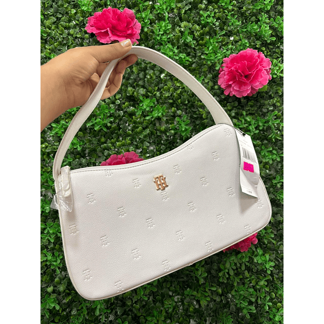 CARTERA TOMMY HILFIGER DE HOMBRO LUNA BLANCA