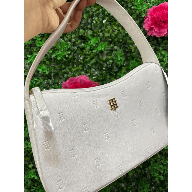 CARTERA TOMMY HILFIGER DE HOMBRO LUNA BLANCA