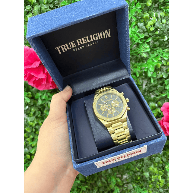 RELOJ HOMBRE TRUE RELIGION - DORADO