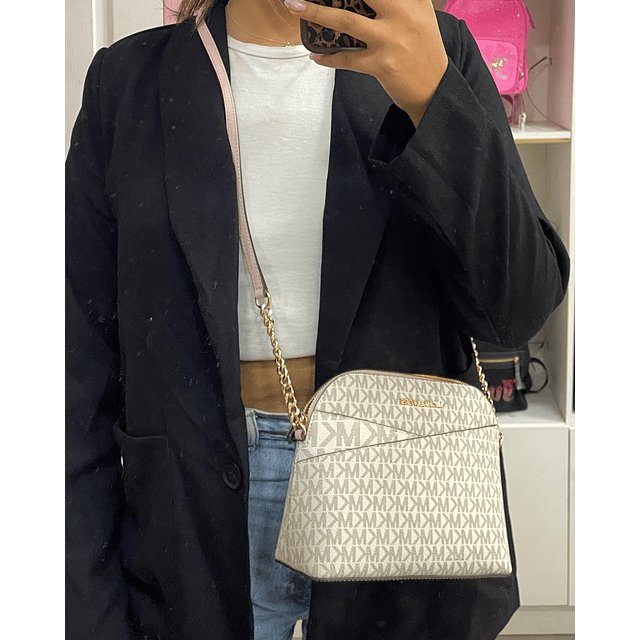 CROSSBODY MK OVALADO VAINILLA