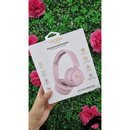 AUDIFONOS GUESS ROSADOS