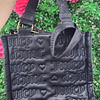 TOTE JUICY MEDIANO NEGRO LOGO JC Y CORAZONES