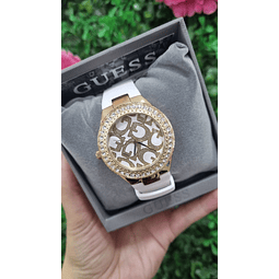 RELOJ GUESS C/CORREA BLANCA