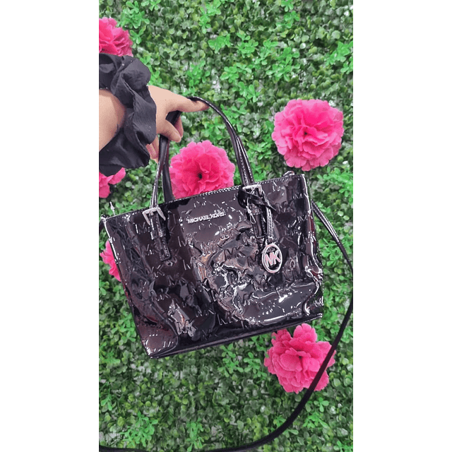 CROSSBODY MK NEGRO BRILLANTE