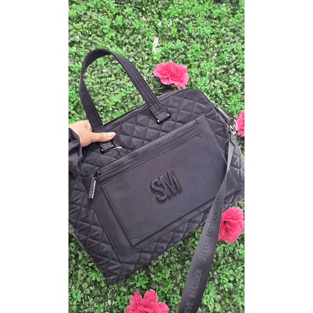 BOLSO STEVE MADDEN NEGRO ESTILO ROMBOS