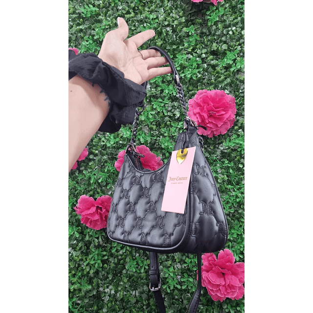CARTERA LUNA JUICY NEGRA DOBLE CORREA