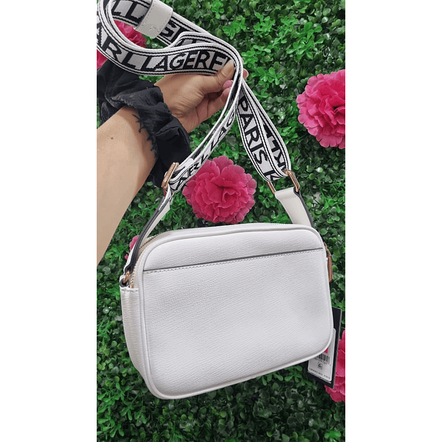 CROSSBODY KARL BLANCO CON MUCHOS DISEÑOS
