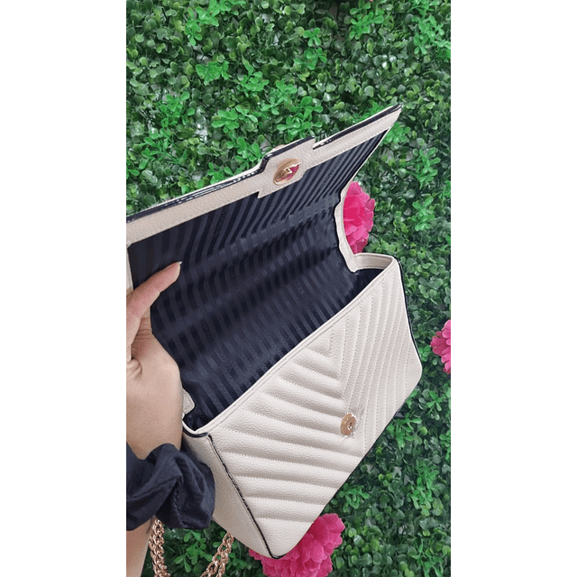 CROSSBODY VS MEDIANO BEIGE CON TAPA