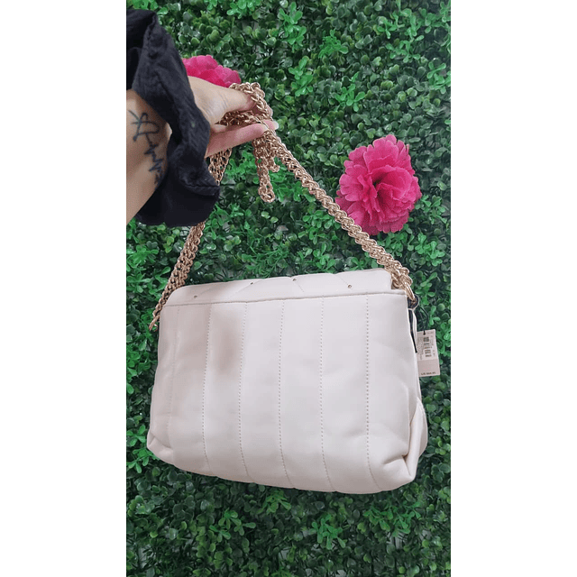 CROSSBODY VS BLANCO CON TAPA, PUNTITOS