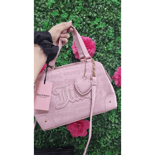 CARTERA JUICY ROSADA DETALLE CORAZON