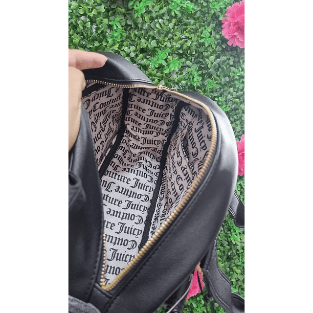 CARTERA DE HOMBRO JUICY NEGRA CON GRIS 2 BOLSILLOS