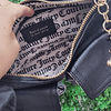CARTERA LUNA JUICY NEGRA CON GRIS 2 BOLSILLOS