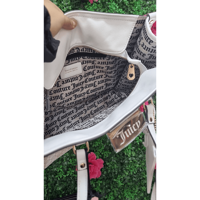 TOTE JUICY BLANCO + TARJETERO