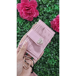 TARJETERO JUICY ROSA DETALLE CORAZÓN