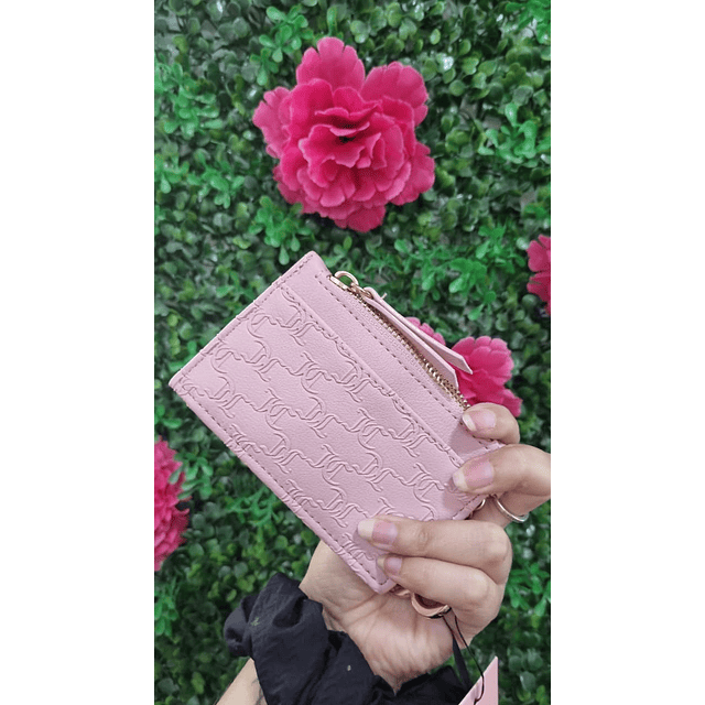 TARJETERO JUICY ROSA DETALLE CORAZÓN