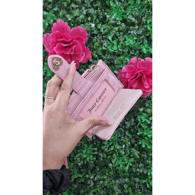 TARJETERO JUICY ROSA DETALLE CORAZÓN