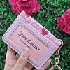 TARJETERO JUICY ROSA CON CORAZONES