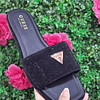 SANDALIAS GUESS NEGRAS CON BRILLOS NRO39
