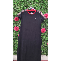 VESTIDO TOMMY HILFIGER NEGRO CUELLO REDONDO TALLA S