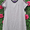 VESTIDO TOMMY HILFIGER GRIS CUELLO REDONDO TALLA M