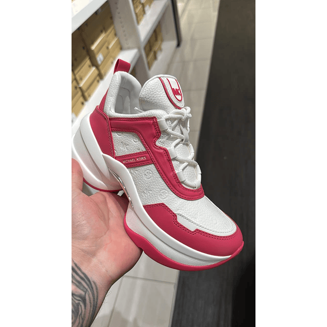ZAPATILLA OLYMPIA MK BLANCA/FUCSIA NRO37