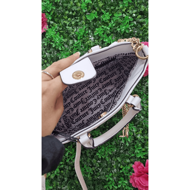 CROSSBODY JUICY BLANCO + LLAVEROS DORADOS