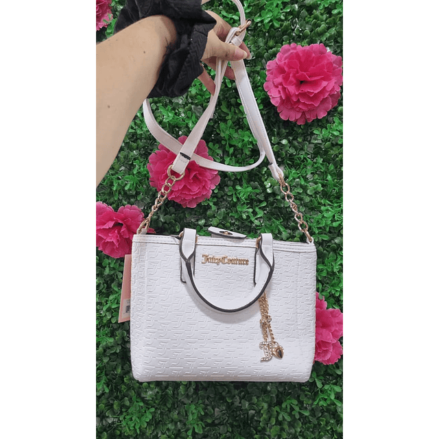 CROSSBODY JUICY BLANCO + LLAVEROS DORADOS