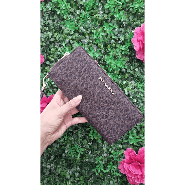 BILLETERA MK CAFÉ LARGA
