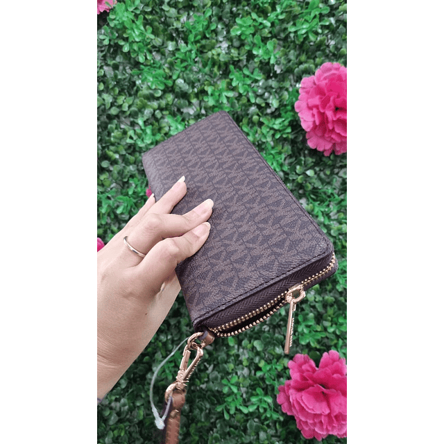 BILLETERA MK CAFÉ LARGA