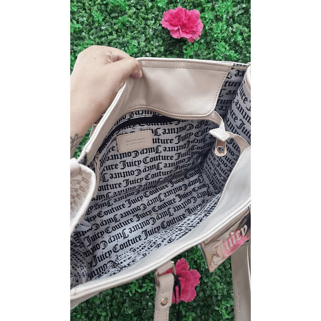 TOTE JUICY BEIGE + TARJETERO