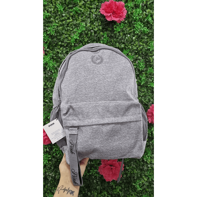 MOCHILA GRIS PINK