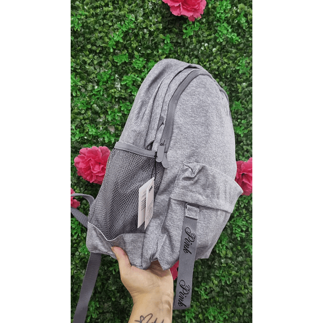 MOCHILA GRIS PINK