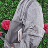 MOCHILA GRIS PINK