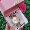 RELOJ JUICY PLATEADO CON DORADO VISOR JC BLANCO