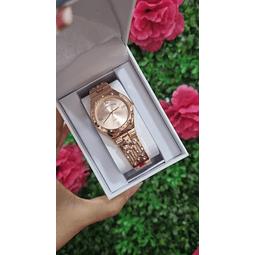 RELOJ U.S. POLO ASSN MUJER - ROSE GOLD CON BRILLANTES EN CORREAS Y CIRCULO