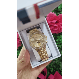 RELOJ U.S. POLO ASSN MUJER - DORADO CON BRILLOS