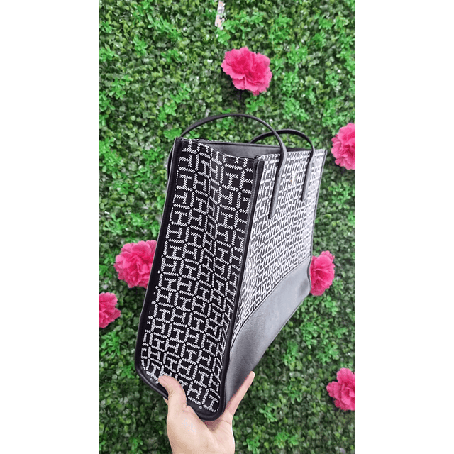 TOTE TOMMY HILFIGER NEGRO TH BLANCA